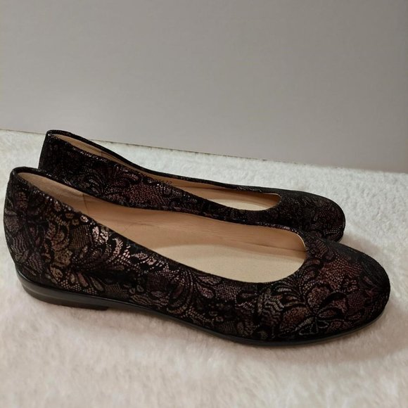 SAS Scenic Ballet Black Lace Flats - Size 9 - Picture 4 of 8